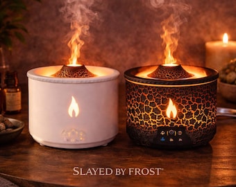 Volcano Flame Diffuser | Jellyfish Mist Humidifier | LED Aroma Decor (USB Powered)