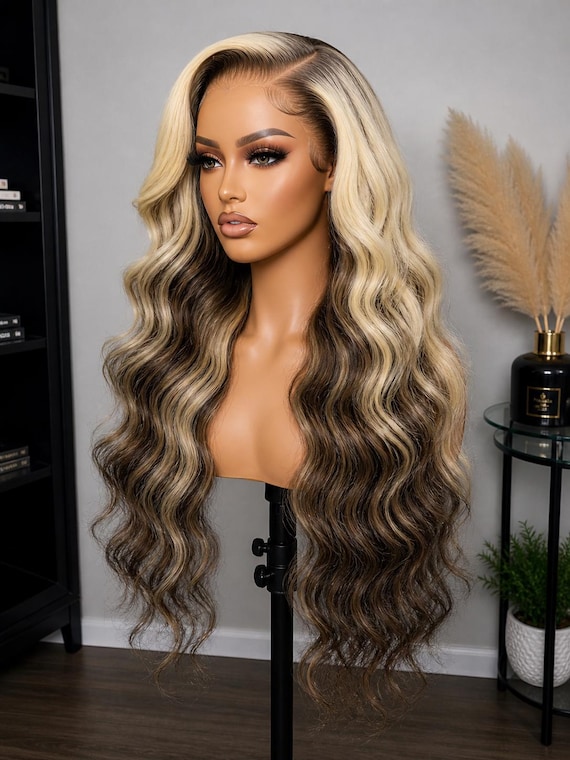 Custom Honey Blonde Melt Wig – Dark Ends | HD Lace Body Wave | Slayed by Frost