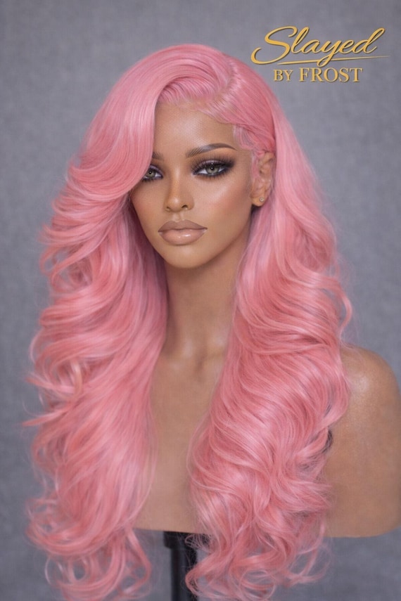 Light Pink Body Wave Human Hair Wig | HD Lace, Pre-Plucked, Glueless, Natural Hairline