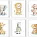 Nursery Safari Animals Black and White Art Prints Set of 6 Nursery Wall ...