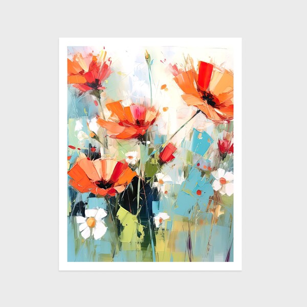 Tableau Toile Abstrait Fleur Violette – Décoration Murale Panoramique Art Moderne Neuf