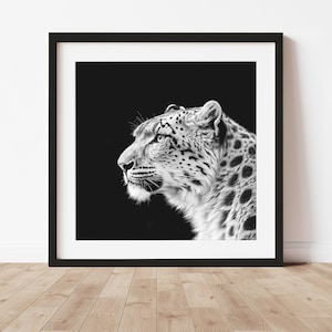 big-cat-portrait-profile-black-and-white-print-minimalist