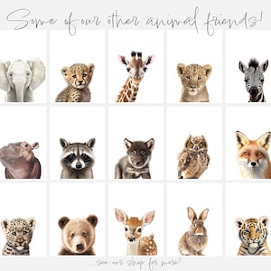Nursery Safari Animals Black and White Art Prints - Set of 6 - Nursery ...
