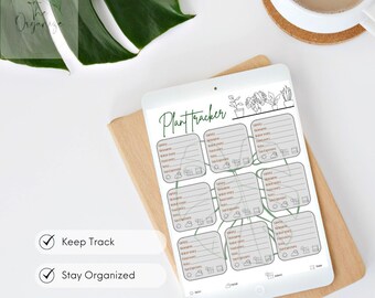 Plant Care Tracker PDF Digital Download