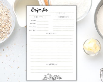 Recipe Card - Digital Content PDF Download