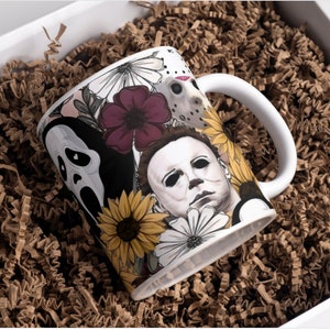 Horror Movie Mug, Perfect handmade gift, Halloween gift, Christmas gift. Valentines gift.