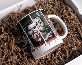 Mug film d'horreur, cadeau fait main, cadeau Saint-Valentin.