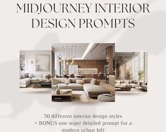 50 Midjourney Interior Design Prompts- Different Styles