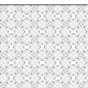 Coloring Page Floral Mandala Flower Geometric Repeating Pattern UA14 ...