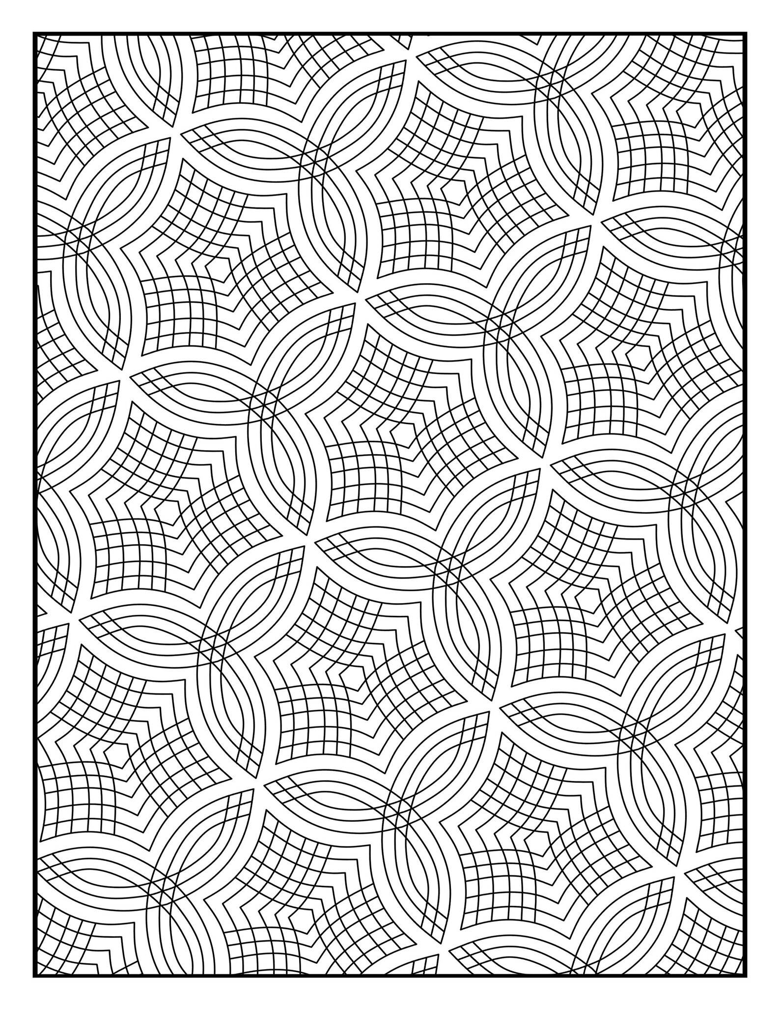 Coloring Page Floral Mandala Flower Geometric Repeating - Etsy