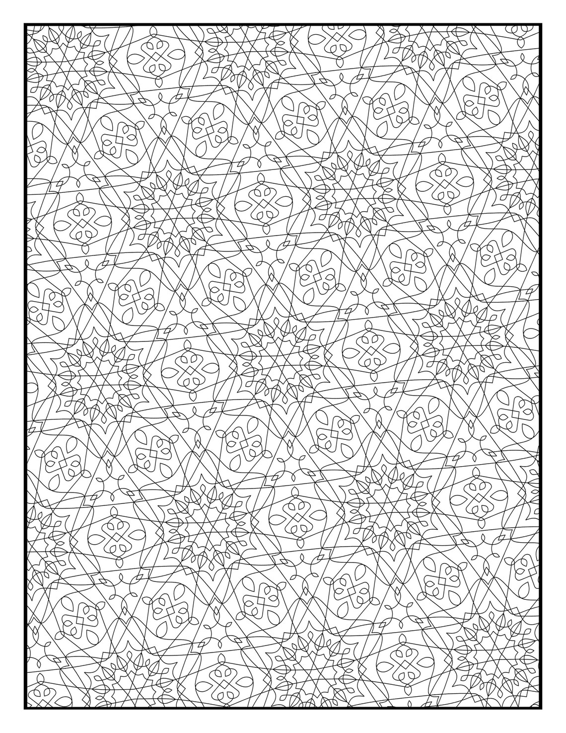Coloring Page Mandala Floral Geometric Repeating Pattern 3217 Printable ...