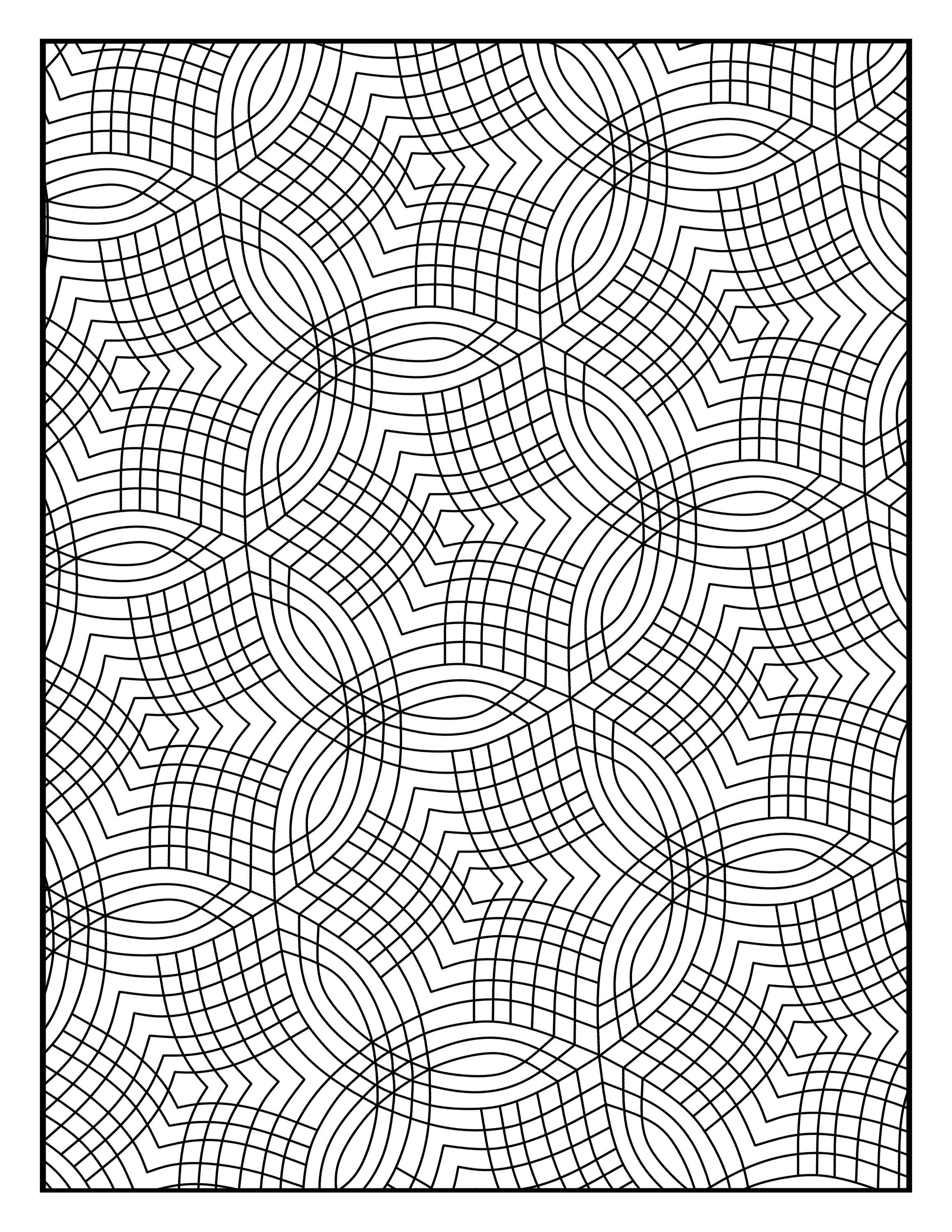 Coloring Page Floral Mandala Flower Geometric Repeating Pattern UA14 ...