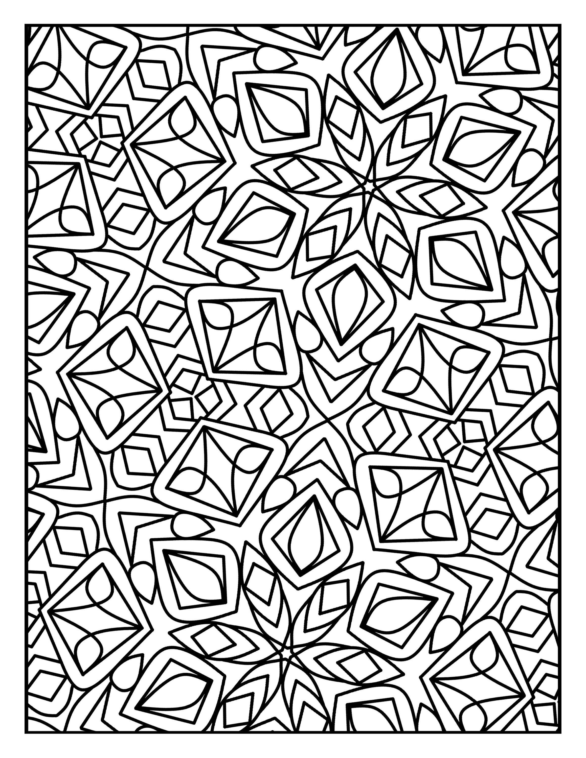 Coloring Page Floral Mandala Flower Geometric Repeating - Etsy