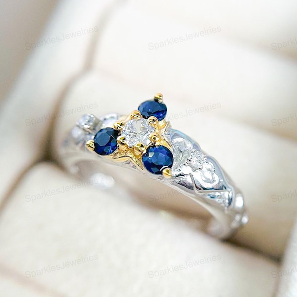 Anillo de zafiro de Zora: anillo de plata de ley 925 inspirado en Legend of Zelda