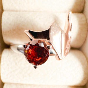 Charizard Pokemon Ring, Simulated CZ Sterling Silver Anime Jewelry