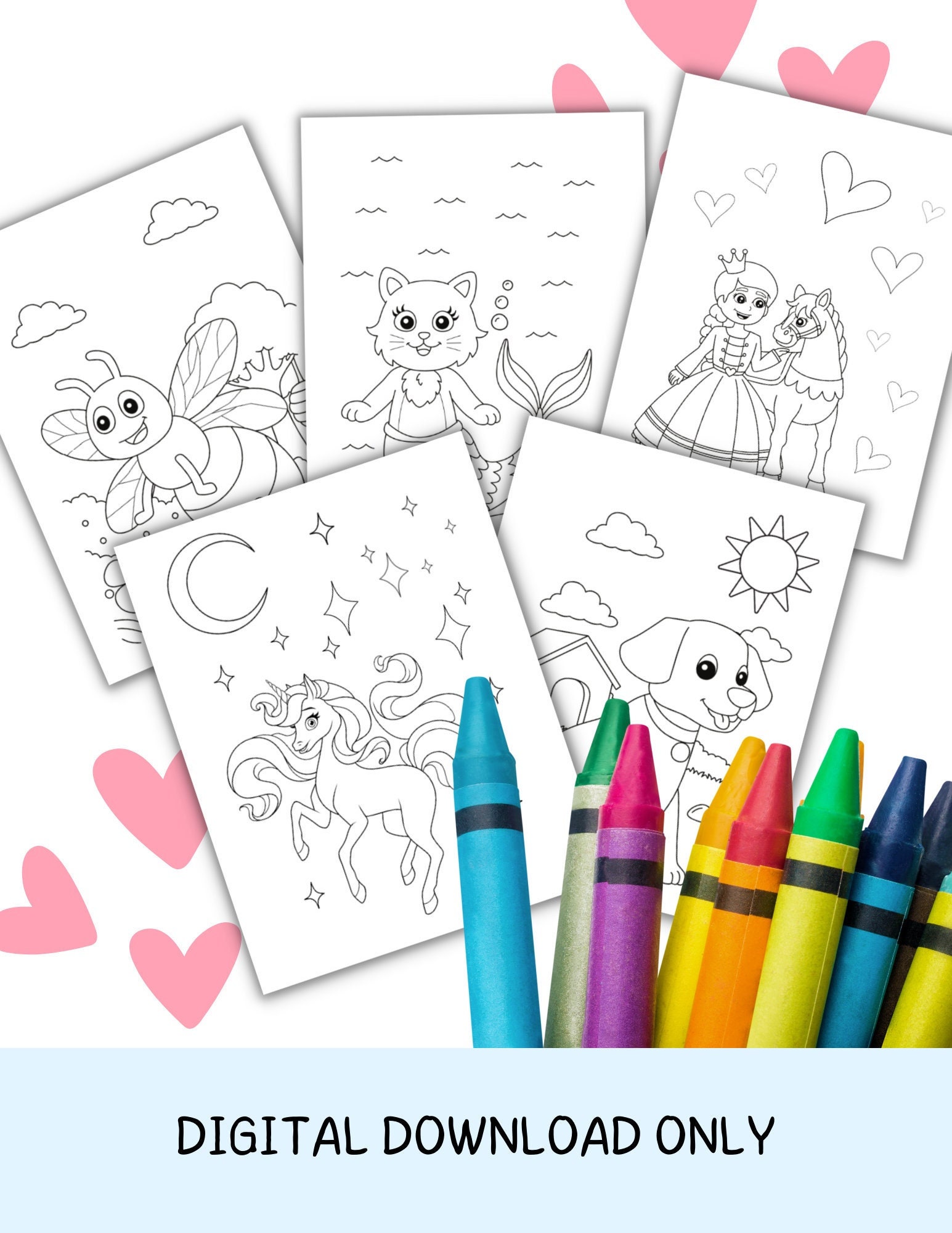 Unicorn Coloring Book, Coloring Pages for Kids