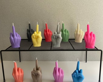 Handmade Soy Rude Finger Candle