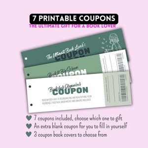 Coupon book, Coupon code, Custom Coupon book: Ideal Gift for Book Lovers