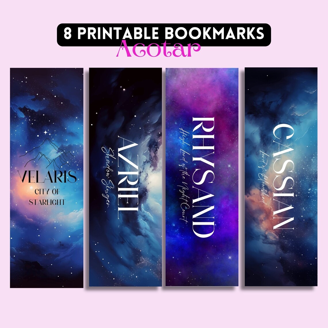 Acotar Bookmark: Printable Acotar Merch Bookmark. Velaris, City of ...