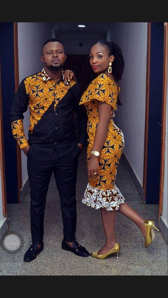 African Couple clothing, Ankara Couple, African fashion, Couple matching set, African wedding set, Ankara clothing, African wax print