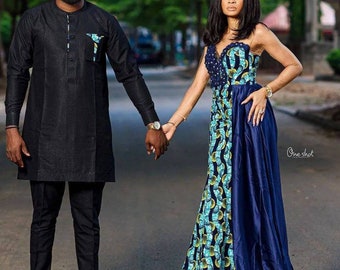 African Couple clothing, Ankara Couple, African fashion, Couple matching set, African wedding set, Ankara clothing, African print couple