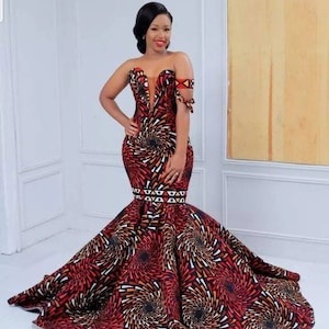African print dress, Ankara dress, African prom dresses, African clothing for women, African mermaid dress, African wedding dress Ankara wax