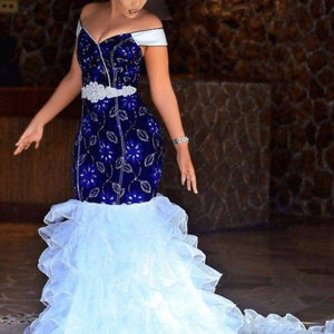 African print dress, Ankara dress, African prom dresses, African clothing, African mermaid dress, African wedding dress Ankara wax clothing