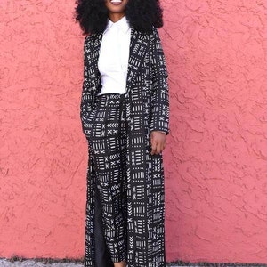 African print jacket and pants, Ankara Jacket, Ankara kimono set, African print suit set, Ankara two piece set, African kimono, Ankara pants image 3