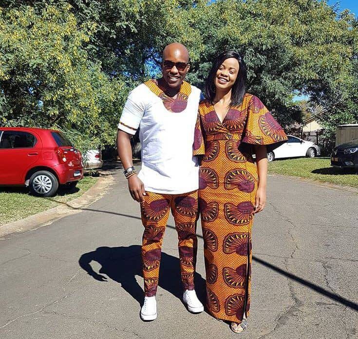 matching traditional attire for couples