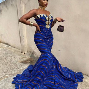African print dress, Ankara dress, African prom dresses, African clothing for women, African mermaid dress, African wedding dress Ankara wax