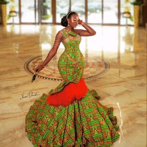 African print dress, Ankara dress, African prom dresses, African clothing for women, African mermaid dress, African wedding dress Ankara wax