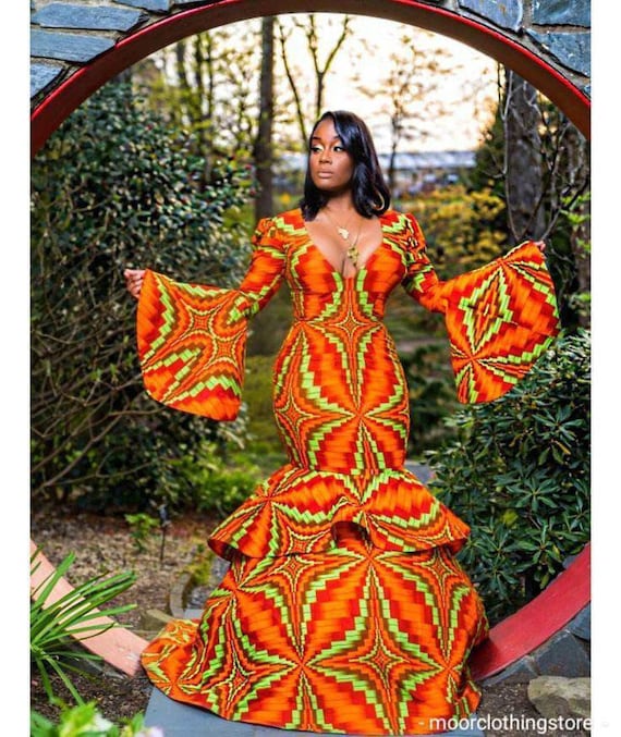 African print dress, Ankara dress, African prom dresses, African clothing for women, African mermaid dress, African wedding dress Ankara wax