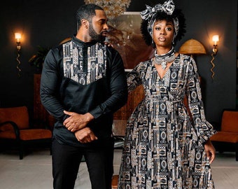 Afrikanische Paar Kleidung, Ankara Paar, afrikanische Mode, Paar passende Set, afrikanische Hochzeitsset, Ankara Kleidung, afrikanischer Wachsdruck