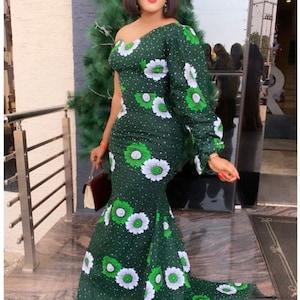 African print dress, African mermaid dress dress, Ankara dress, African clothing, Ankara maxi dress, African prom dress, Ankara mermaid dres