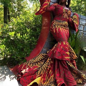 African print dress, Ankara dress, African prom dresses, African clothing for women, African mermaid dress, African wedding dress Ankara wax