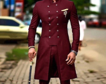 men's wedding suit, African men's clothing suit, african clothing for men,African groom's suit,men's clothing,prom suit,bespoke suit for men