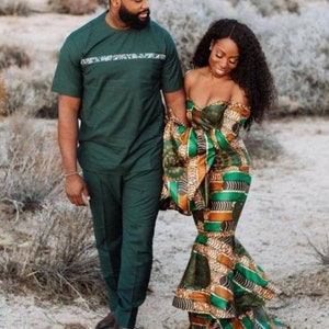 African Couple clothing, Ankara Couple, African fashion, Couple matching set, African wedding set, Ankara clothing, African couple attire