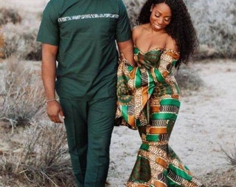 African Couple clothing, Ankara Couple, African fashion, Couple matching set, African wedding set, Ankara clothing, African couple attire