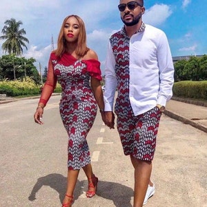 African Couple clothing, Ankara Couple, African fashion, Couple matching set, African wedding set, Ankara clothing, African wax print