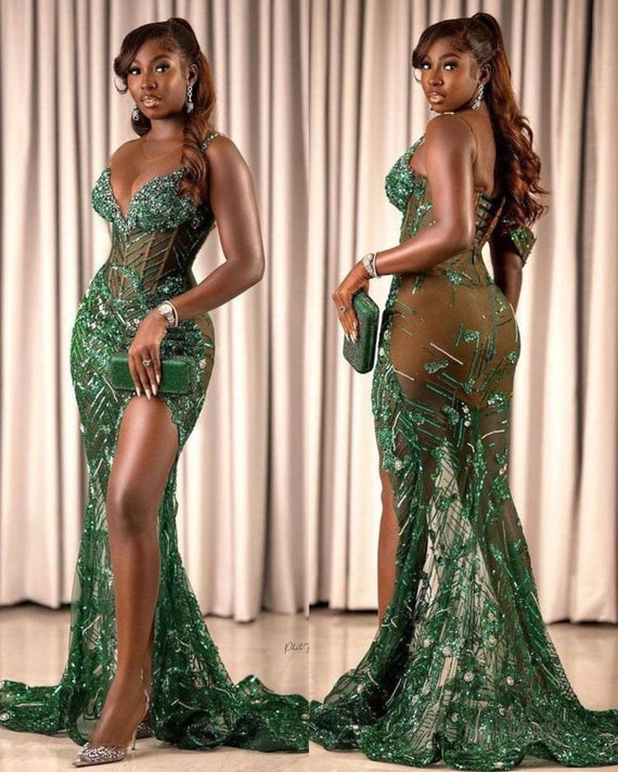 Sweetheart Mermaid Long Sleeveless Green Prom Dresses – MyChicDress