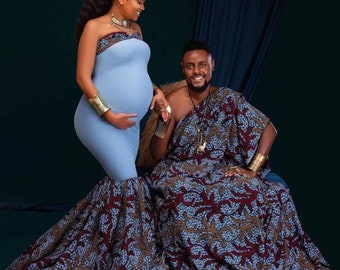 Umstandskleid mit afrikanischem Print, Ankara Umstandskleid, Umstandskleid mit afrikanischem Print, Mutterschafts-Fotoshooting-Kleid, Schwangerschafts-Fotoshootingskleid
