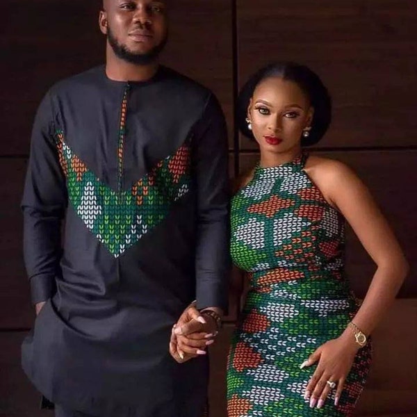 African Couple clothing, Ankara Couple, African fashion, Couple matching set, African wedding set, Ankara clothing, African wax print