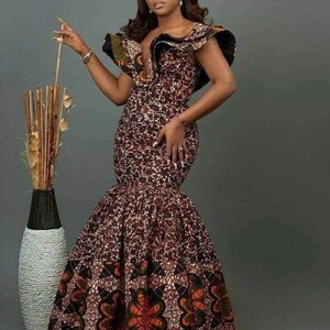 African print dress, Ankara dress, African prom dresses, African clothing for women, African mermaid dress, African wedding dress Ankara wax