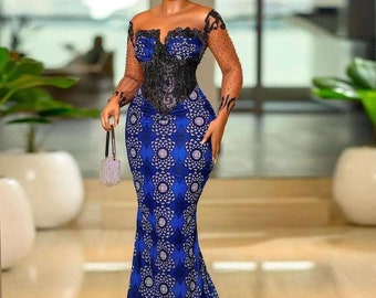 African print dress, Ankara dress, African prom dresses, African clothing for women, African mermaid dress, African wedding dress Ankara wax