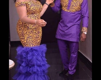 African Couple clothing, Ankara Couple, African fashion, Couple matching set, African wedding set, Ankara clothing, African print couple