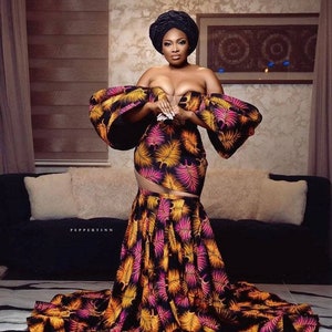 African print dress, Ankara dress, African prom dresses, African clothing for women, African mermaid dress, African wedding dress Ankara wax