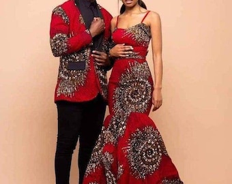 Ankara Couple matching set, African Couple, African fashion, Couple matching set, African wedding set, Ankara clothing, African wax print