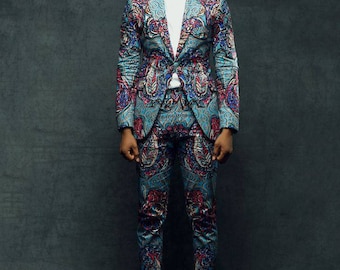 men's wedding suit, African men's clothing suit, african clothing for men,African groom's suit,men's clothing,prom suit,bespoke suit for men