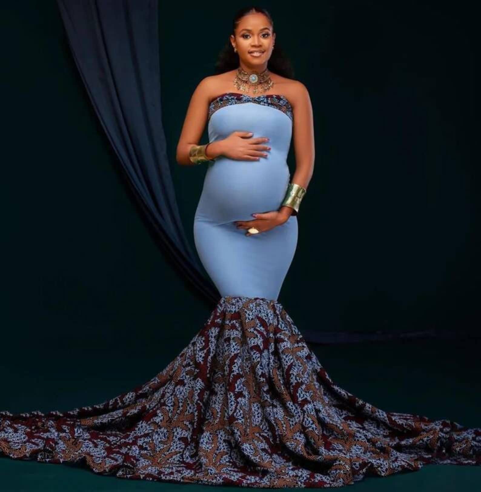 African Print Maternity Dress Ankara Maternity Gown African Etsy