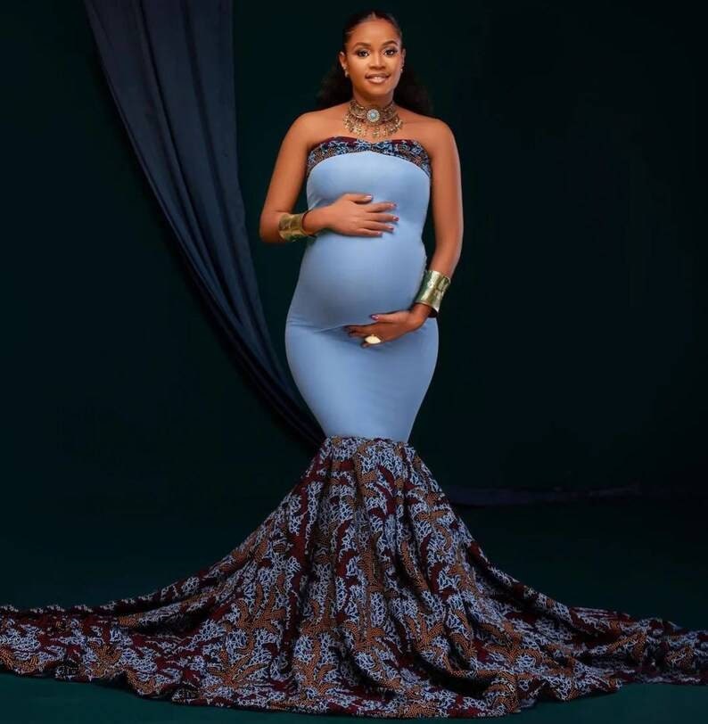 African Print Maternity Dress Ankara Maternity Gown African Etsy
